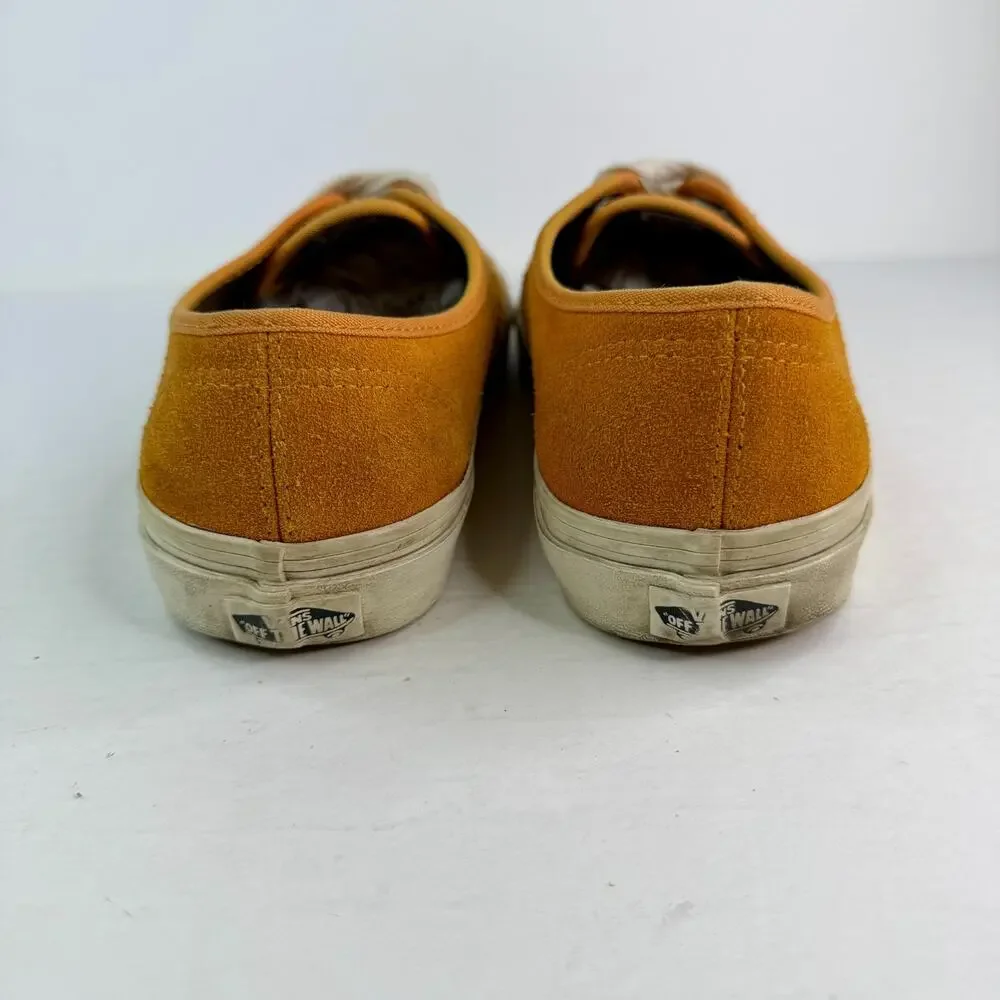 Vans Authentic Pig Suede Skate Shoes Sneakers Burnt Orange Unisex M8 W9.5